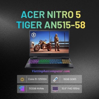 ACER NITRO 5 TIGER AN515-58 i5-12500H | RTX 3050 4GB | RAM 16GB | SSD 512GB | 15.6 inch FHD IPS 165Hz