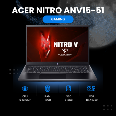 ACER NITRO ANV15-51 i5-13420H | 16GB | 512GB | RTX4050 6G | 15.6