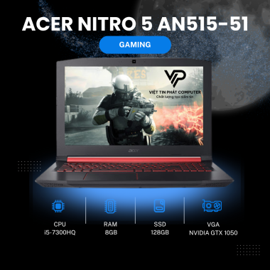 ACER NITRO 5 AN515-51 i5-7300H | 8GB | SSD 128GB | HDD 1TB | GTX 1050 4GB | 15.6