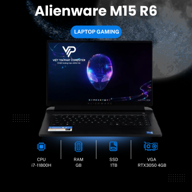 ( Like New) Alienware M15 R6 i7-11800H | 16G | 512G | RTX 3050 4G | 15.6” FHD | 165Hz | Win11