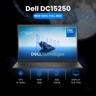 [ New ]Dell DC15250  Intel Core i5-1334U/ Ram 8GB / SSD 512GB /   Intel UHD Graphics / Màn hình 15.6 FHD 120Hz / Hệ điều hành  Ubuntu / CARBON BLACK