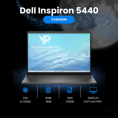 [New] Dell Inspiron 5440-5463BLK-PUS  Intel Core i5-1334U / Ram 8GB DDR5/ SSD 512GB /Màn hình 14.0
