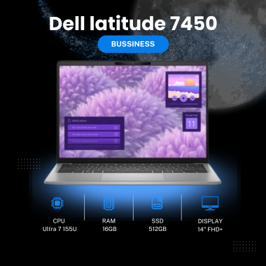 [Like New] Dell latitude 7450 / Intel Core Ultra 7 155U / Ram 16G / SSD 512GB / Màn hình 14.0” FHD+ / Vỏ nhôm cao cấp