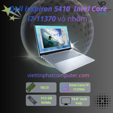 [Like New] Dell inspiron 5410 /  Intel Core i7-11370 / Ram 16G /  SSD 512GB /  Màn hình  14