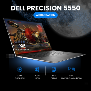 DELL PRECISION 5550 I7-10850H RAM 16G SSD 512G T1000 15.6
