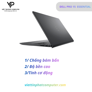 [ New] DELL PRO 15 ESSENTIAL PV15255 /  AMD Ryzen 5 7520U / Ram 8GB D5 / SSD 512GB /Màn hình 15.6 FHD /  Bàn phím US ENG/KB / Hệ điều hành  UBUNTU / Màu Black