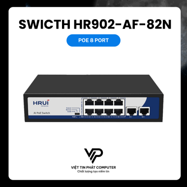 SWITCH POE 8 PORTS HRUI HR902-AF-82N