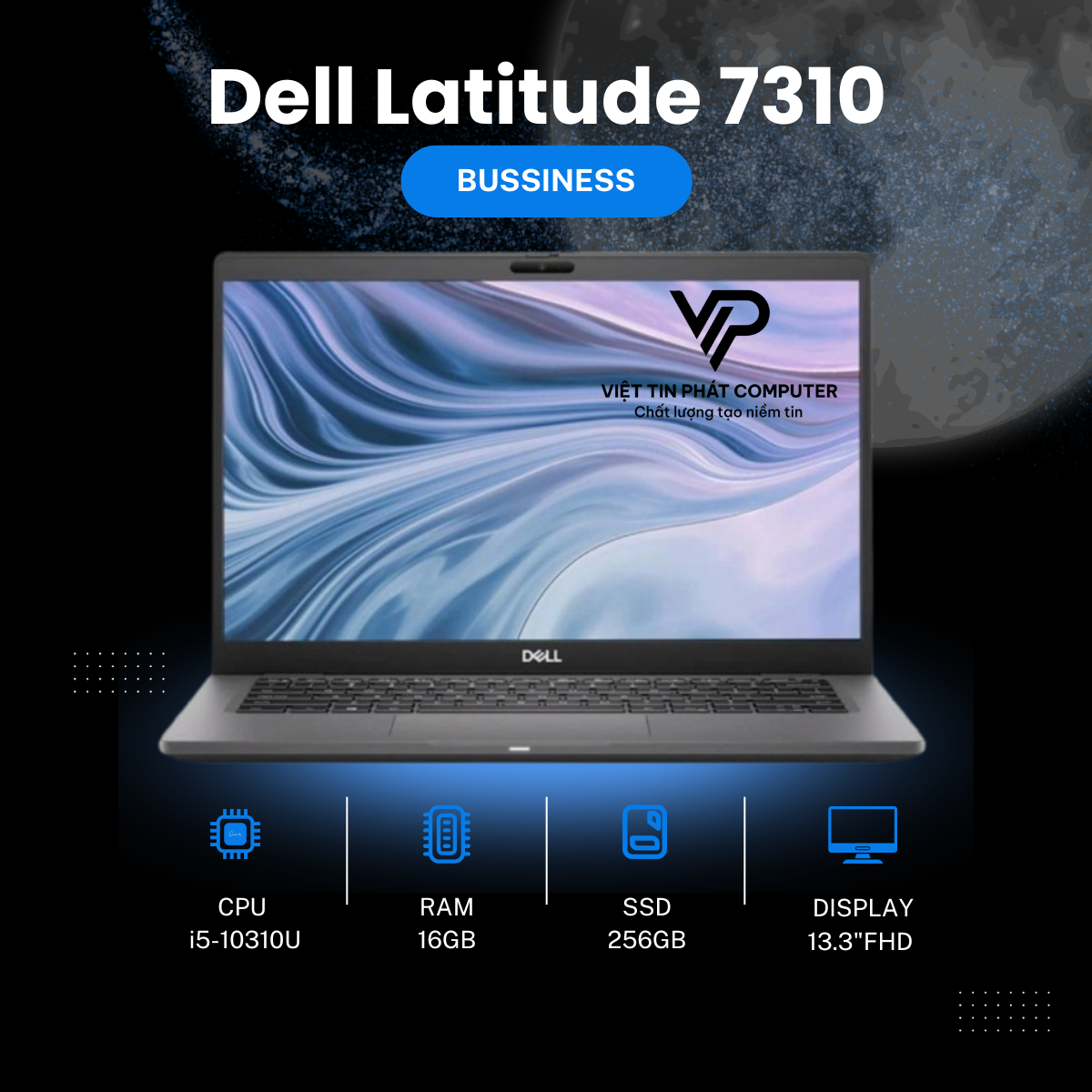 [Like New] Dell Latitude 7310 / Intel Core i5-10310U / Ram 16G / SSD 256GB / Màn hình 13.3