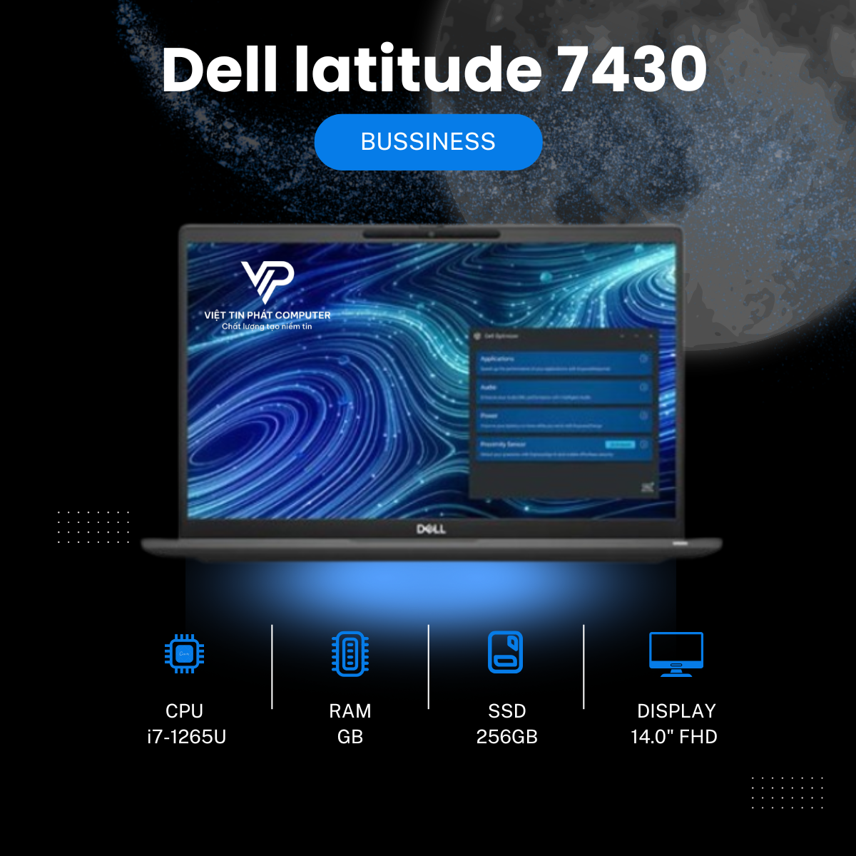 [Like new] Dell latitude 7430 Intel Core i7-1265U Ram 32G SSD 256G màn  14