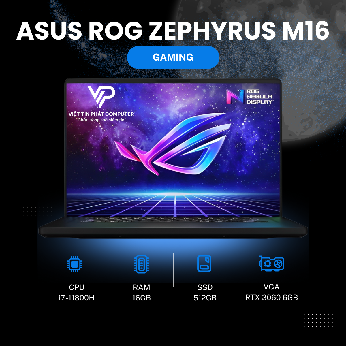 Asus ROG Zephyrus M16 i7-11800H | 16GB | 512GB | RTX3060 6GB | 16