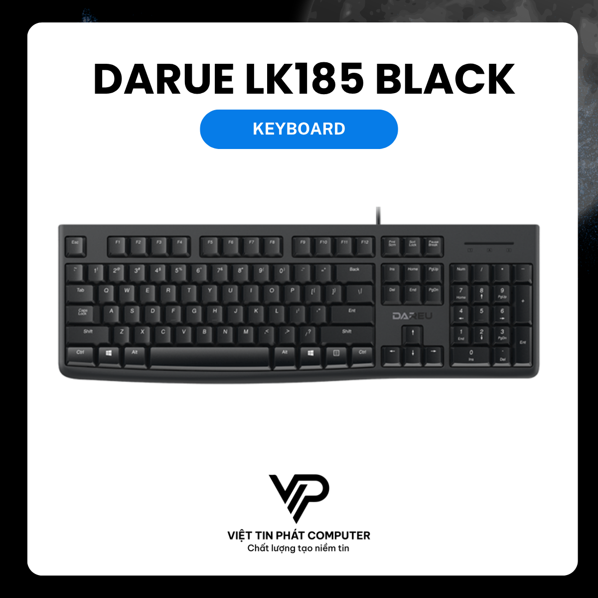 KEYBOARD DARUE LK185 USB Black