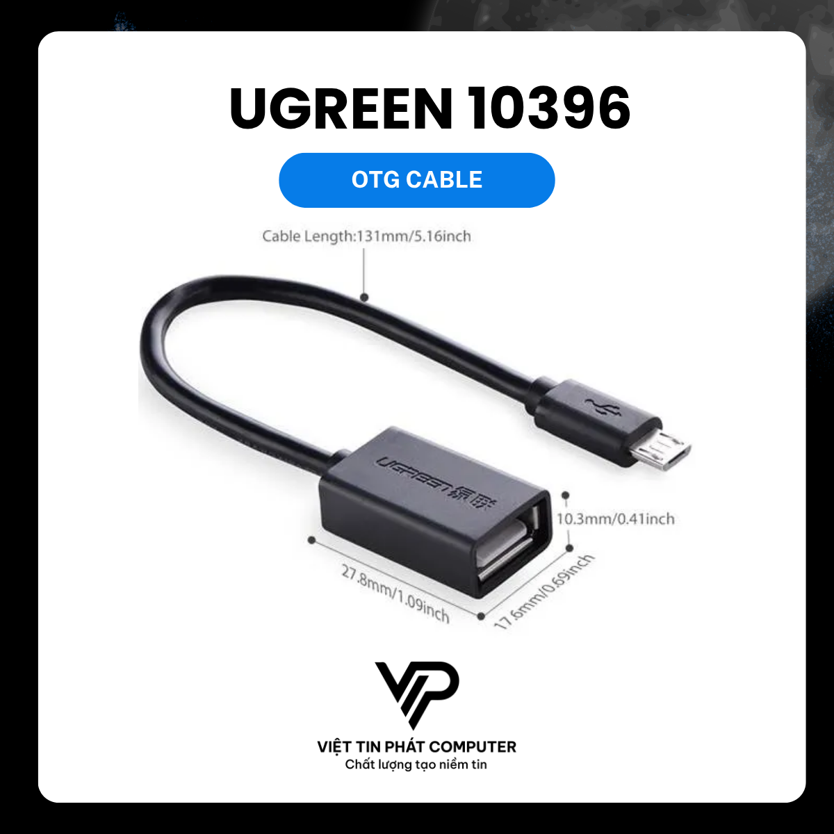 CÁP OTG MICRO USB to USB UGREEN 10396