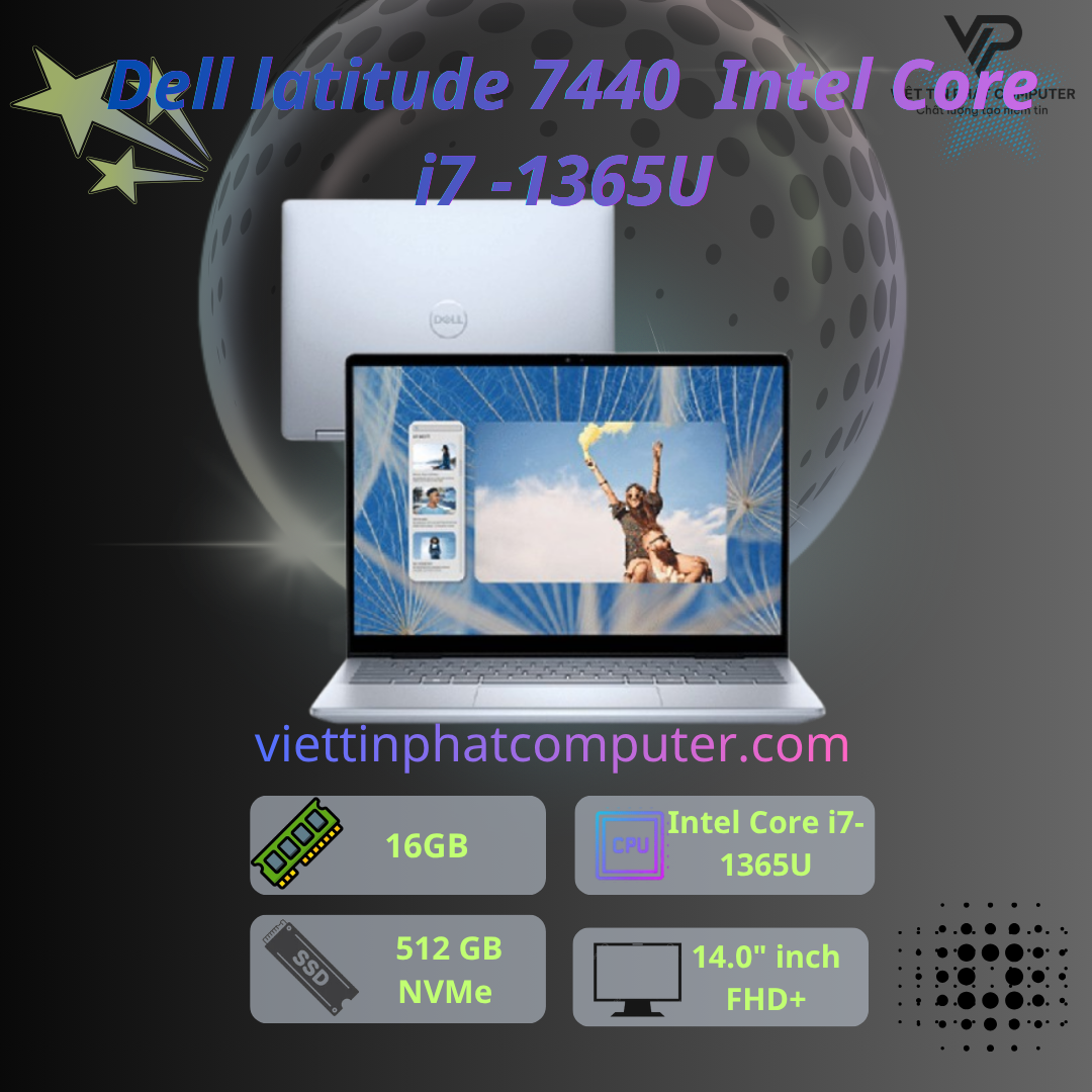 [Like New] Dell latitude 7440 / Intel Core i7 -1365U / Ram 16G DDR5 / SSD 512GB / Màn hình 14.0”inch FHD+ / Vỏ nhôm cao cấp