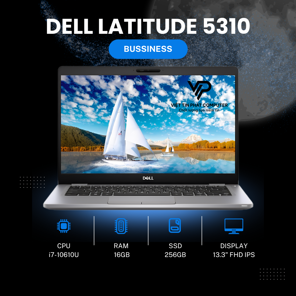 DELL LATITUDE 5310 I7-10610U | 8GB | 256GB | 13.3
