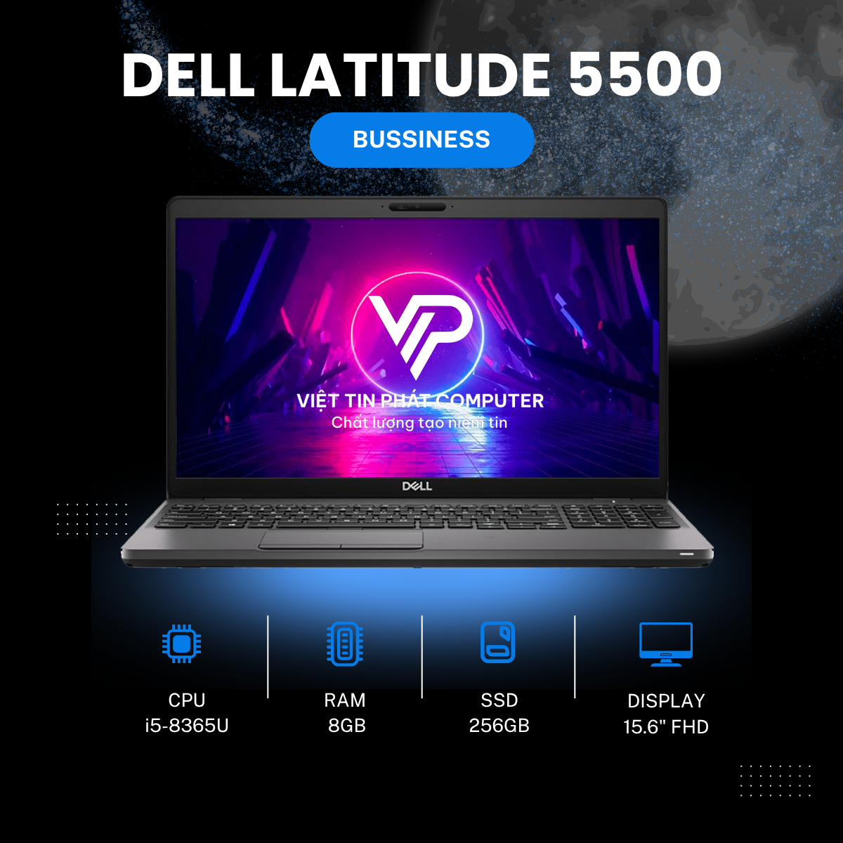 DELL Latitude 5500 i5-8365U | 8GB | 256GB | 15.6” FHD
