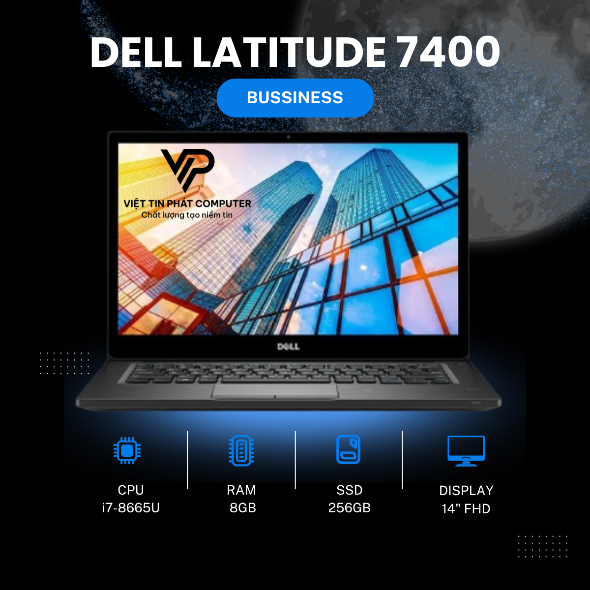 DELL LATITUDE 7400 i7-8665U | 8GB | 256GB | 14.0