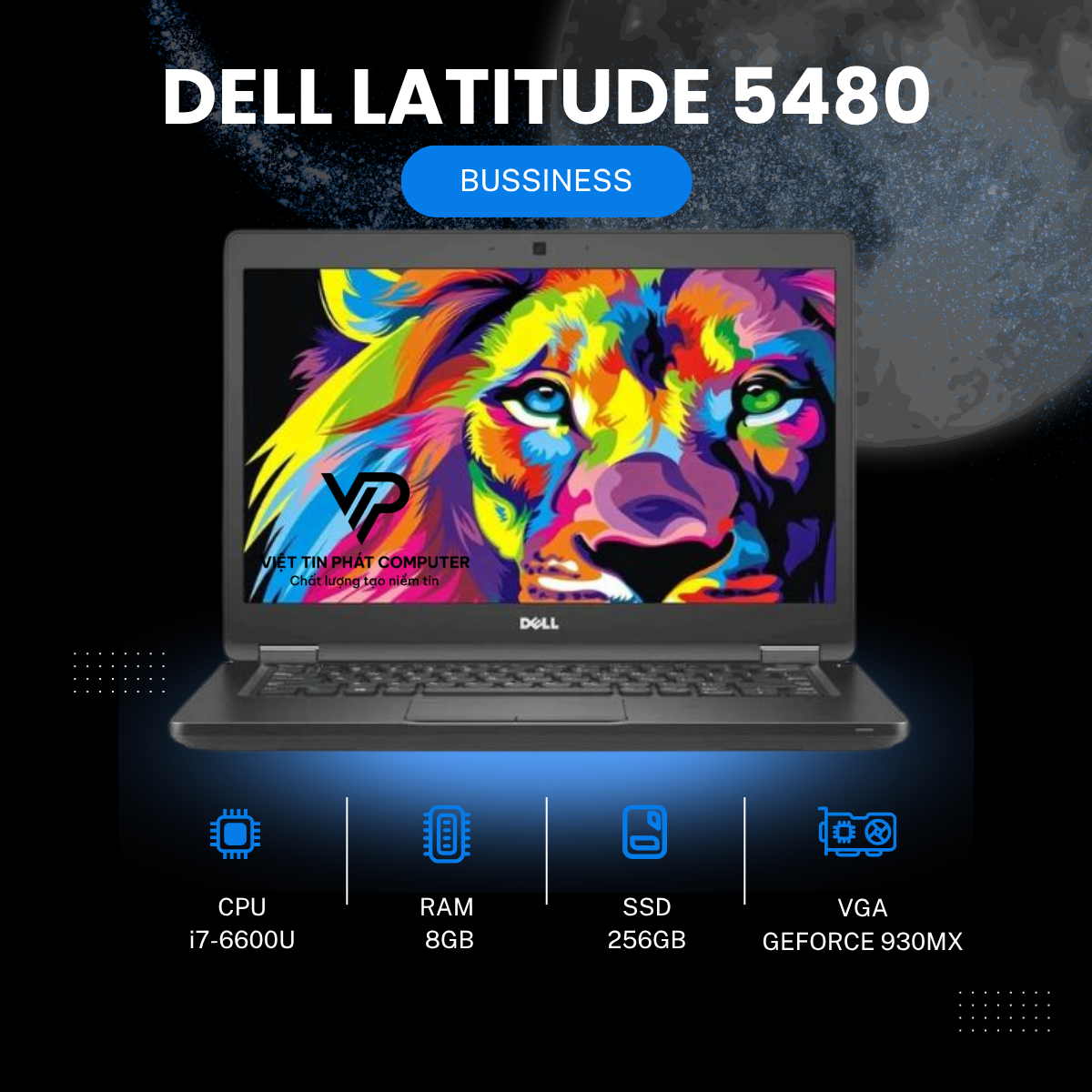 DELL LATITUDE 5480 I7-6600U | 8GB | 512GB | GEFORCE 930MX | 14.0