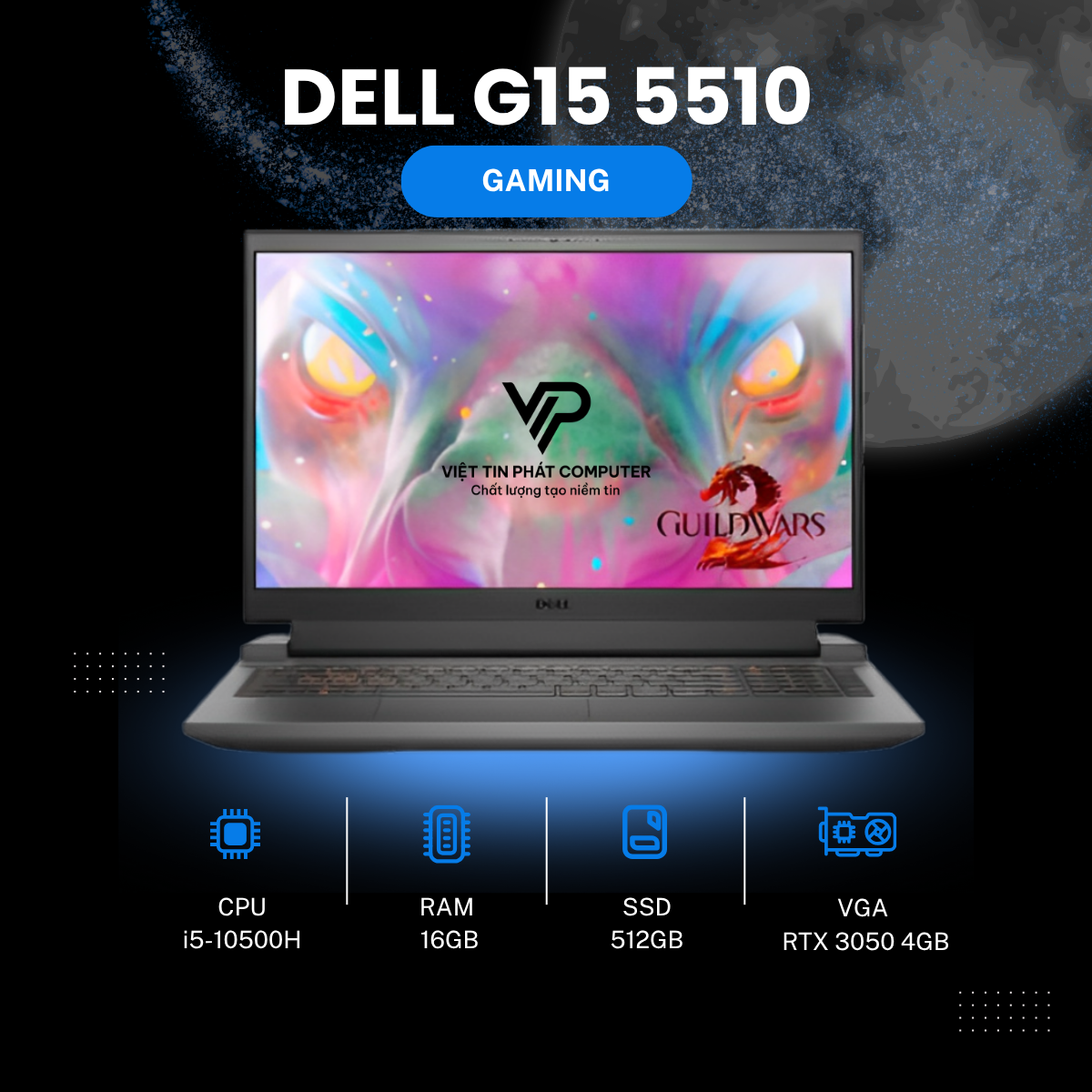 DELL G15 5510 I5 10500H | 16GB | 512GB | NVIDIA RTX 3050 | 15.6″ FHD 120Hz