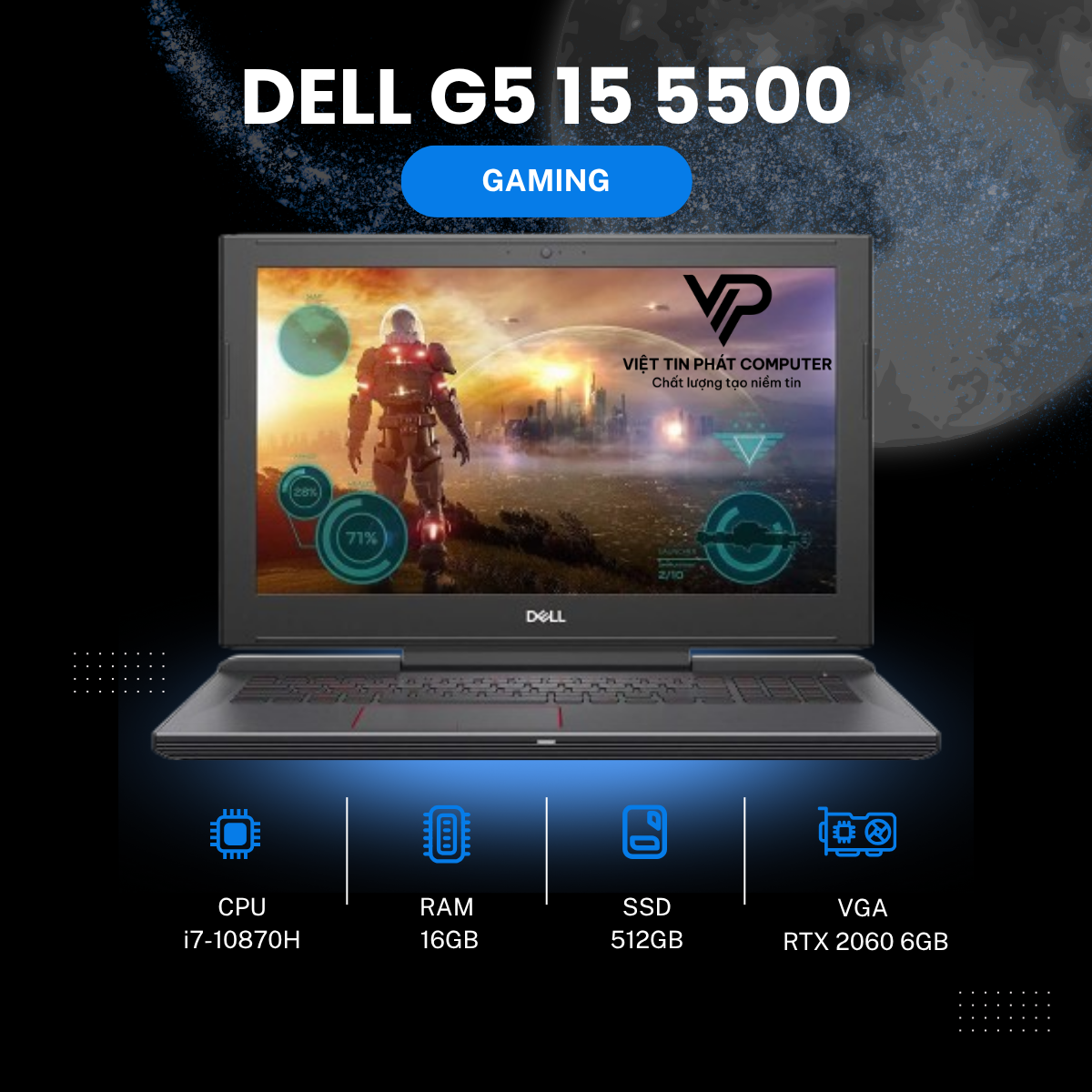 DELL GAMING G5 15 5500 i7 10870H | 16GB | 512GB | RTX 2060 6GB | 15.6