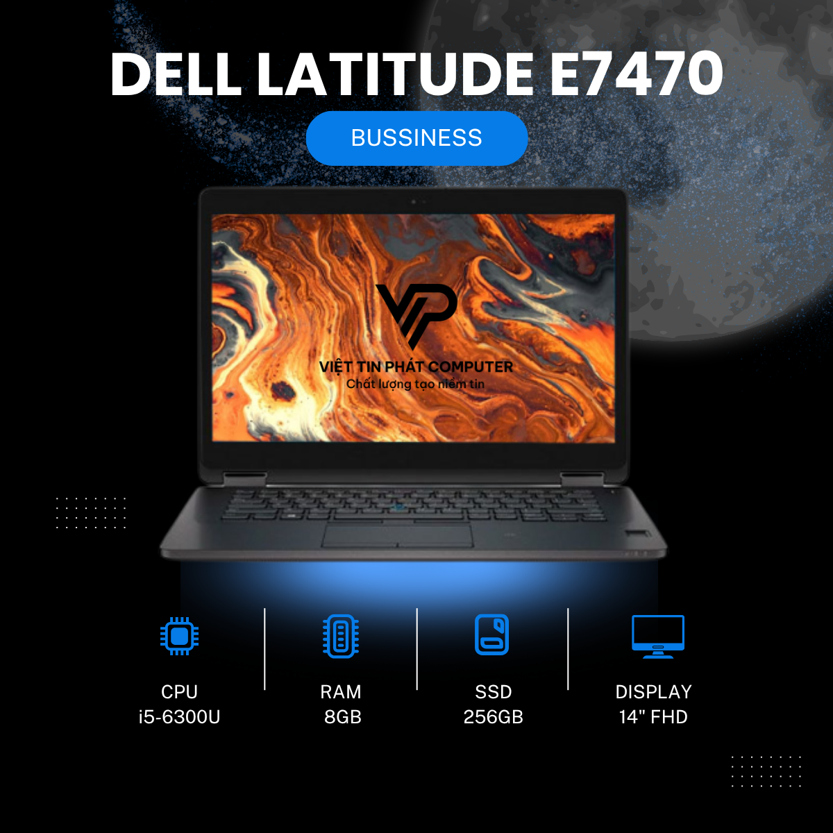 DELL LATITUDE E7470 | i5-6300U | 8GB | 256GB | 14