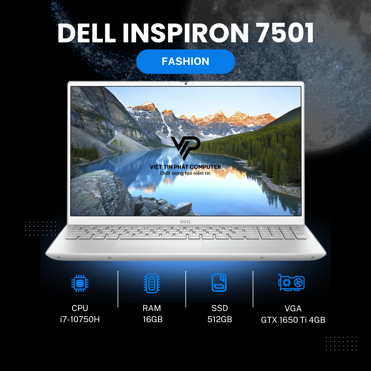 DELL INSPIRON 7501 I7-10750H | 16GB | 512G | GTX1650TI 4G | 15.6