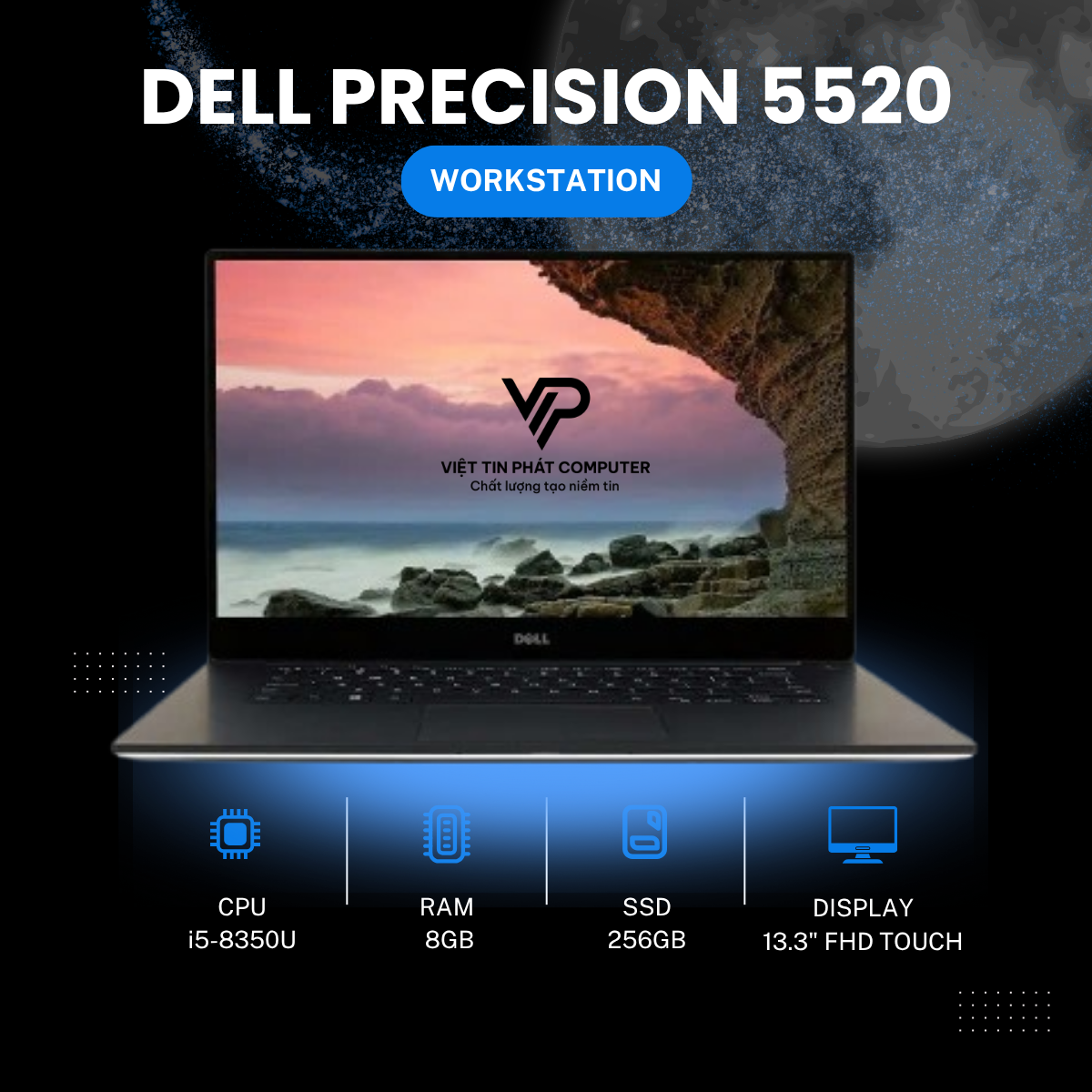 DELL PRECISION 5520 i7-7820HQ | 16GB | 512G | QUADPRO M1200 4GB | 15