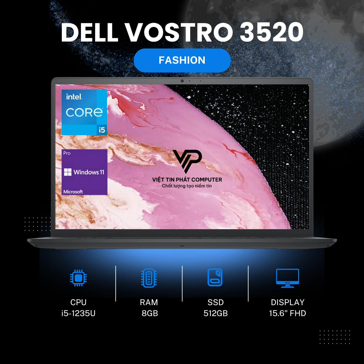 [NEW 100%] DELL VOSTRO 3520 i5-1235U | 8GB | 512GB | 15.6