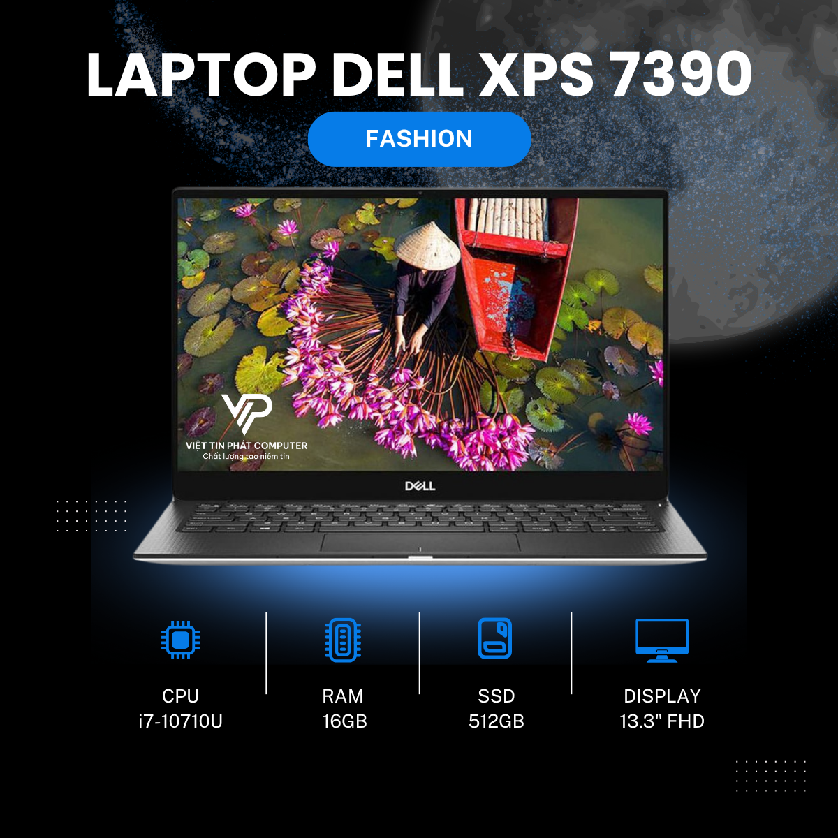 Dell XPS 7390 i7-10710U RAM 16G SSD 512G 13.3