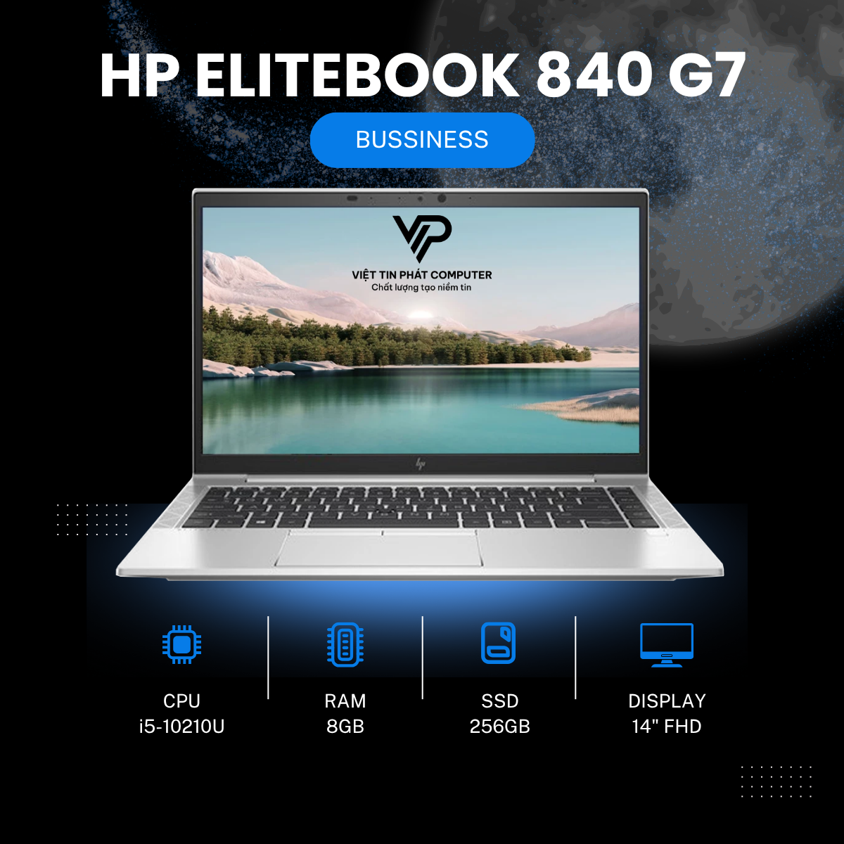 HP ELITEBOOK 840G7 i5-10210U RAM 8G SSD 256G 14