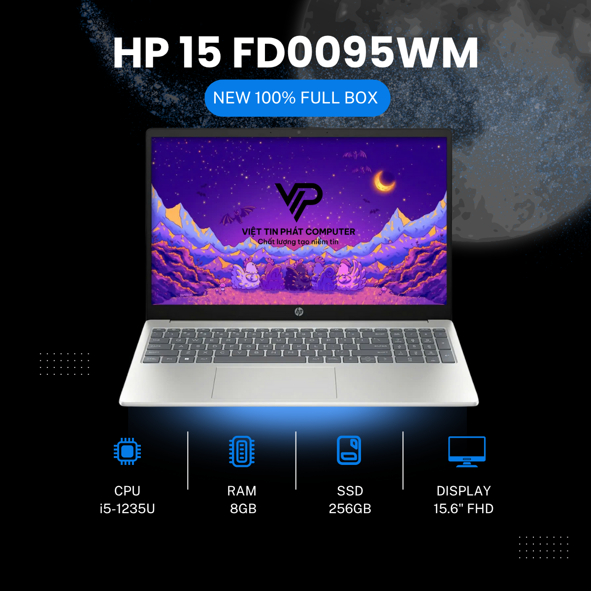 [NEW 100%] HP 15 FD0095WM i5-1235U | 8GB DDR4 | SSD 256GB | 15.6