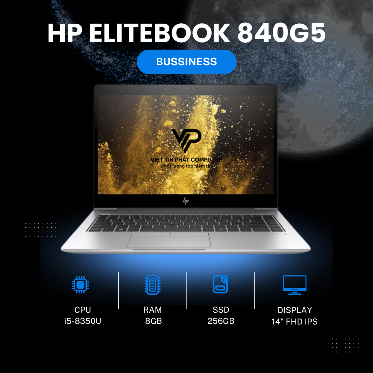HP ELITEBOOK 840G5 i5-8350U | 8GB | 256GB | 14