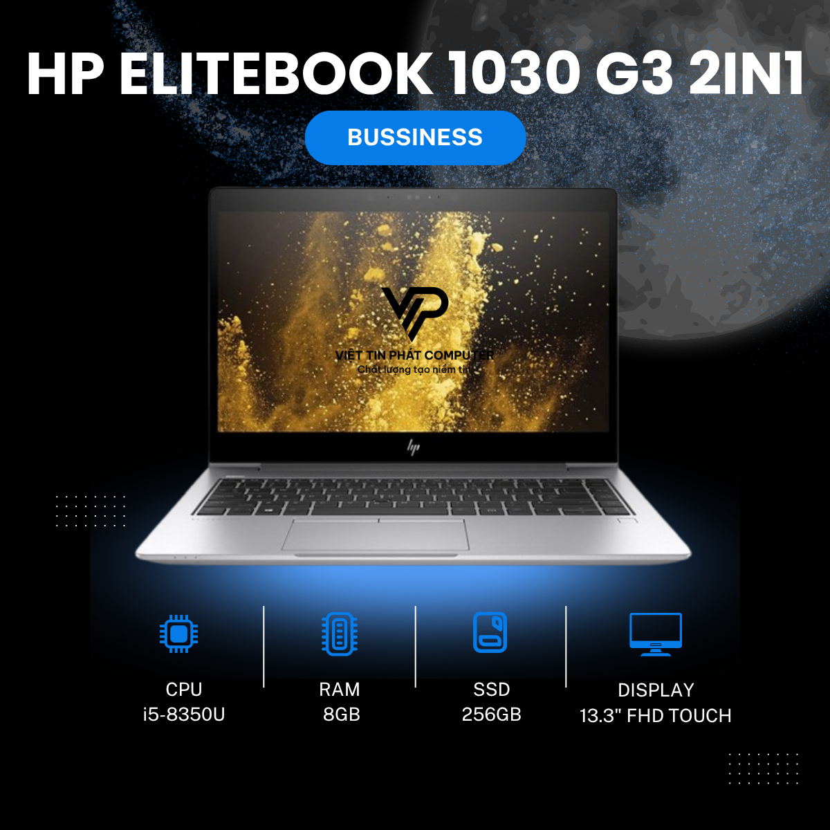 HP ELITEBOOK x360 1030 G3 2-in-1 i5-8350U | 8GB | 256GB | 13