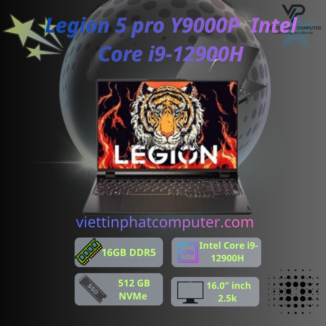 [Like New] Legion 5 pro Y9000P / Intel Core i9-12900H / Ram 16G / SSD  512GB 16.0” icnh  2.5K 165Hz /  Card rời RTX 3060