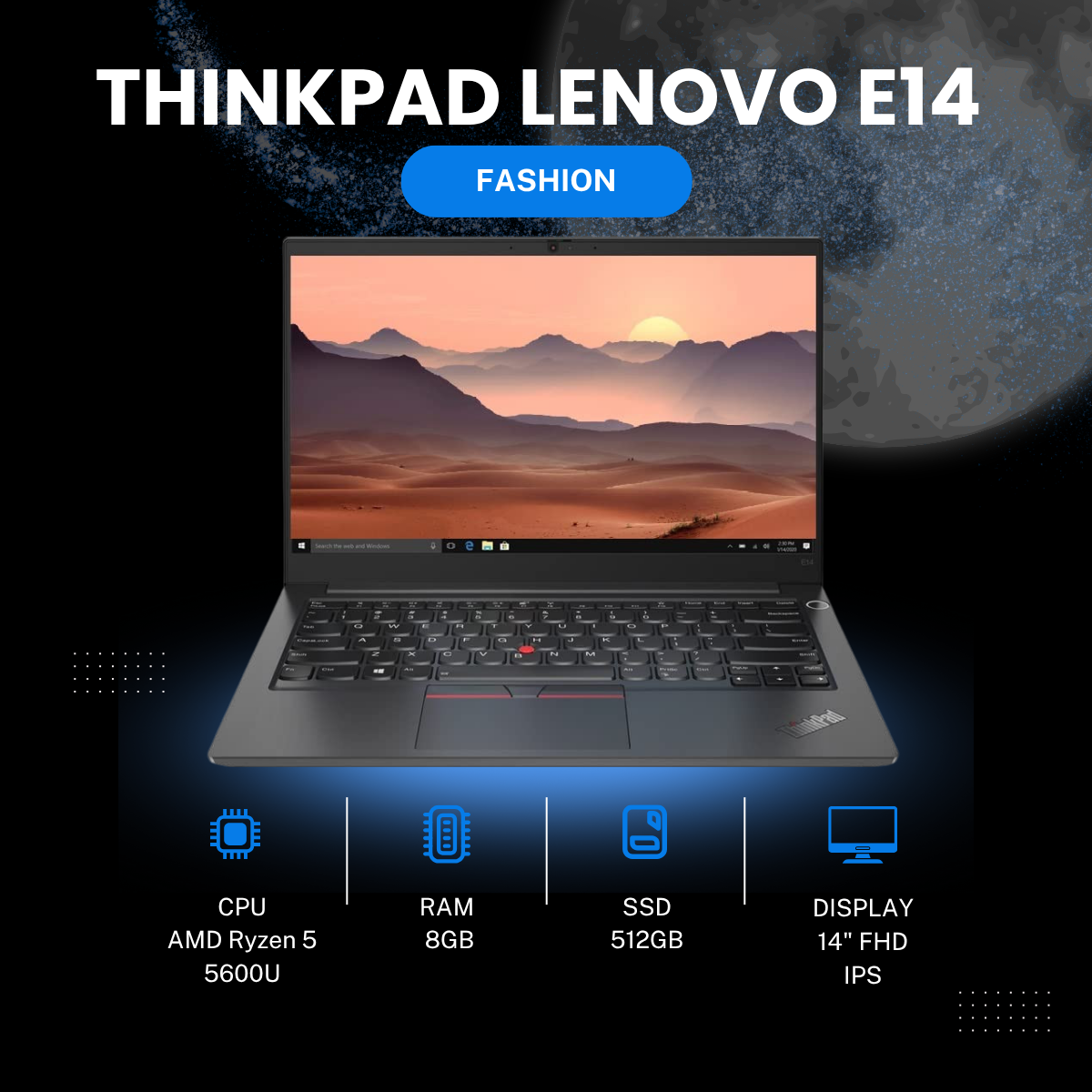 THINKPAD E14 RYZEN5 5600U | 8GB | 256GB | 14
