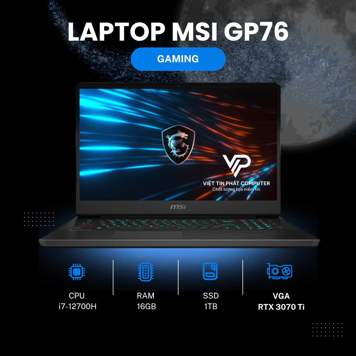MSI GP76 i7-12700H | 16GB | 1TB | RTX3070 Ti 8G | 17.3