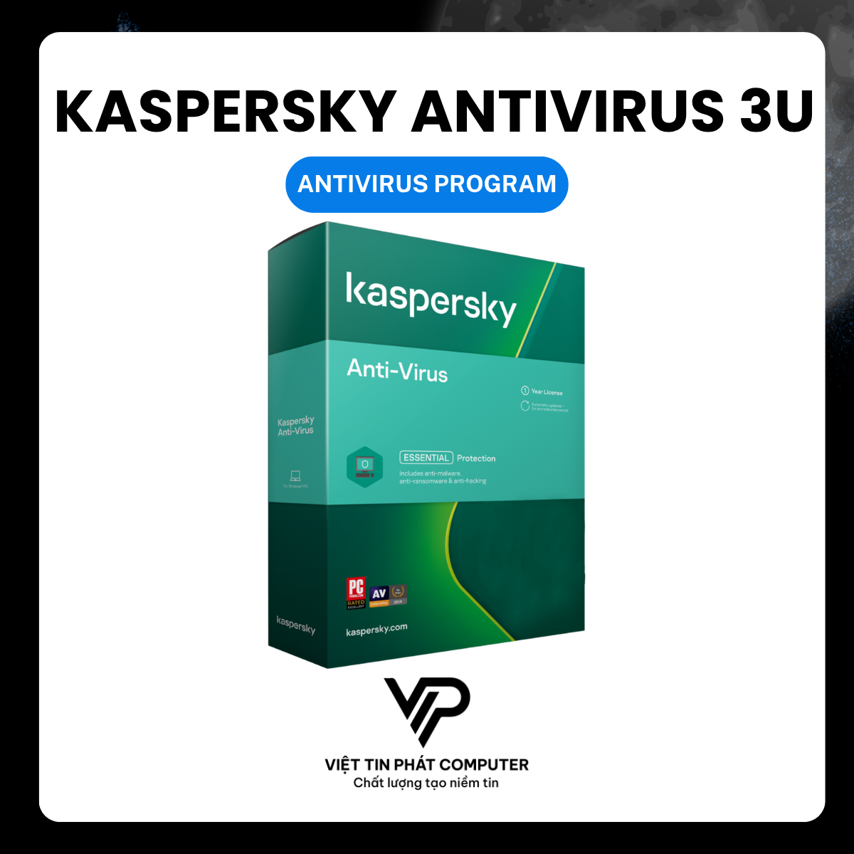 PHẦN MỀM DIỆT VIRUS KASPERSKY ANTI-VIRUS 3U