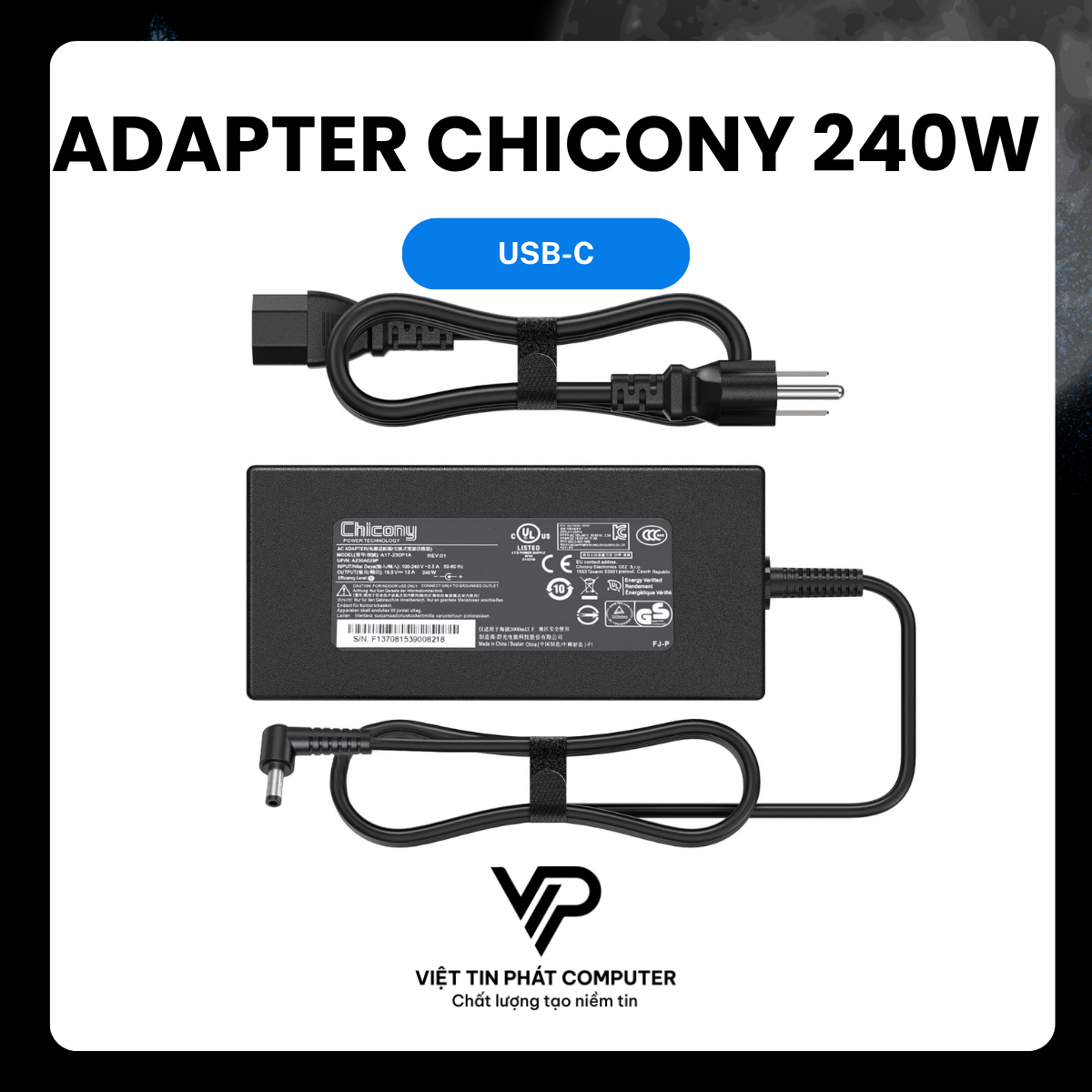 ADAPTER CHICONY 240W USB