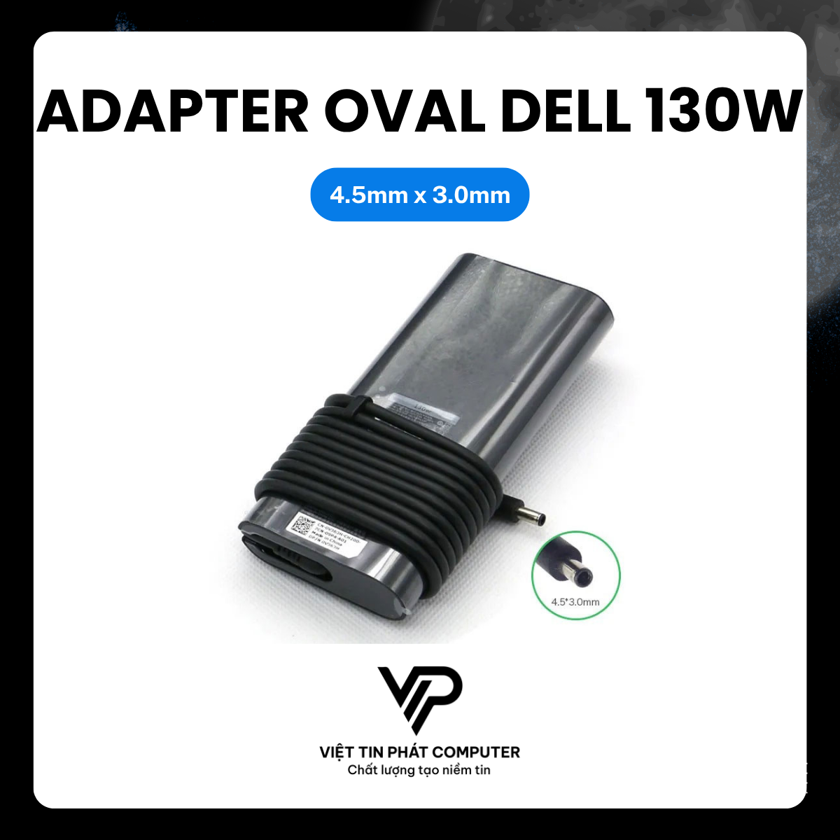 ADAPTER DELL OVAL 130W (4.5mm x 3.0mm)