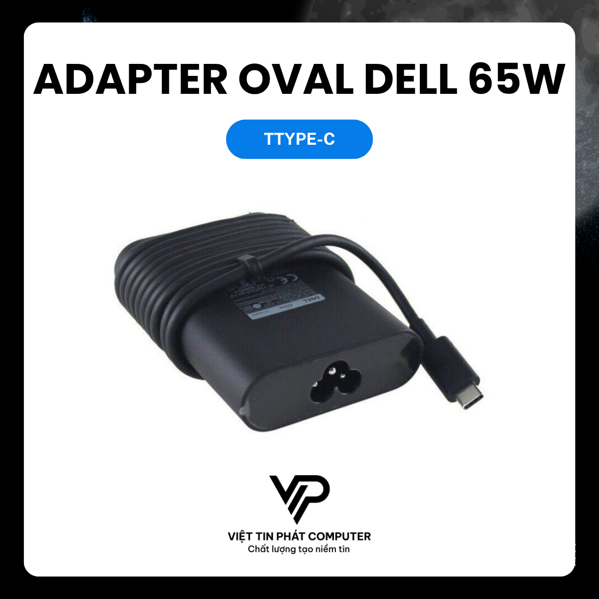 ADAPTER DELL OVAL 65W TYPE-C